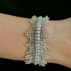 Silver rhinestone bracelet